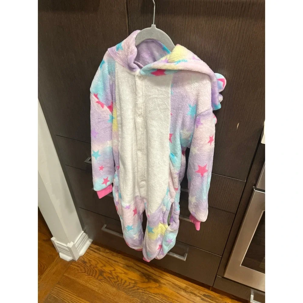 Lola & the boys unicorn plush‎ sleeper onesie girls size 2